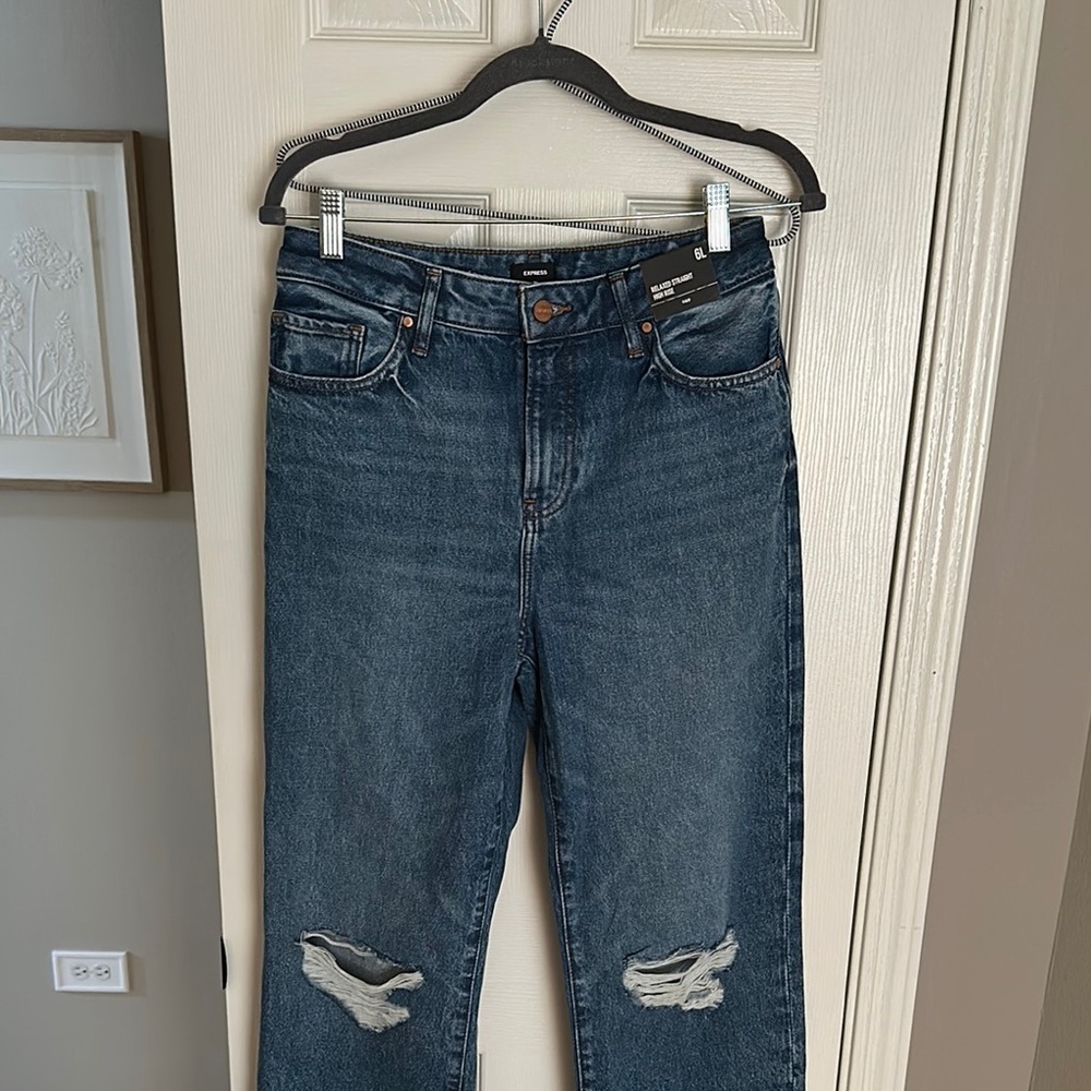 EXPRESS Blue Distressed Women's Jeans